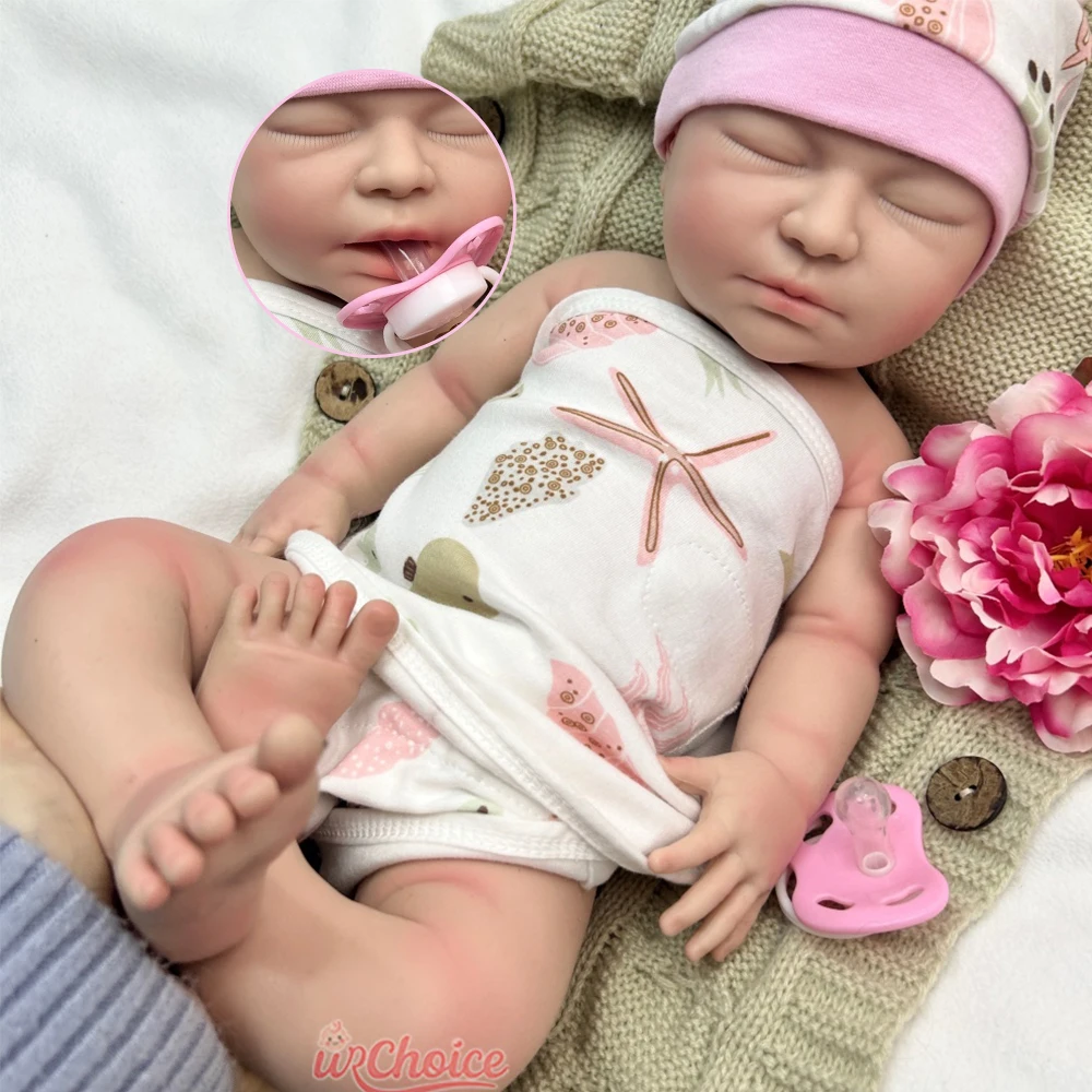 

Open Mouth Girl 55cm Silicone Reborn Baby Realistic Features Weighted Soft Touch Doll Offer Comfort Emotional Support