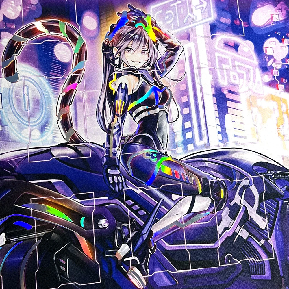I:P Masquerena YGO Foil Playmat Holograficzna karta Standardowy rozmiar Yugioh Game Mat Przezroczysty nadruk