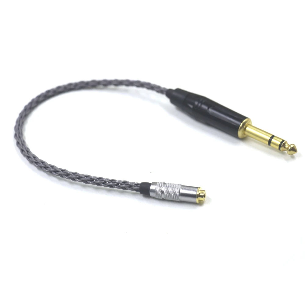 

8 Core 7N 6.35mm 1/4 Male to 2.5mm Female Balanced Connector TRS Audio Adapter Cable 6.35mm to 2.5mm Silver Plated