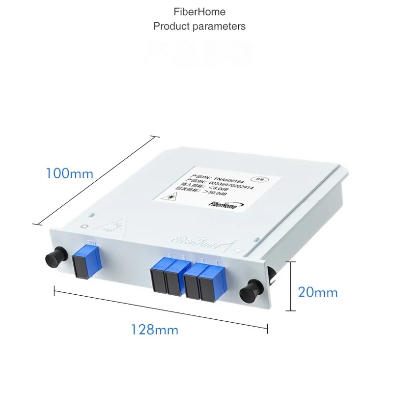 صندوق تقسيم الألياف الضوئية ، FTTH PLC ، 1-2 ، 1-4 ، 1-8 ، 1-16 ، SC UPC Cassette ، نوع المكونات ، مستو ، موجه موجات بصري