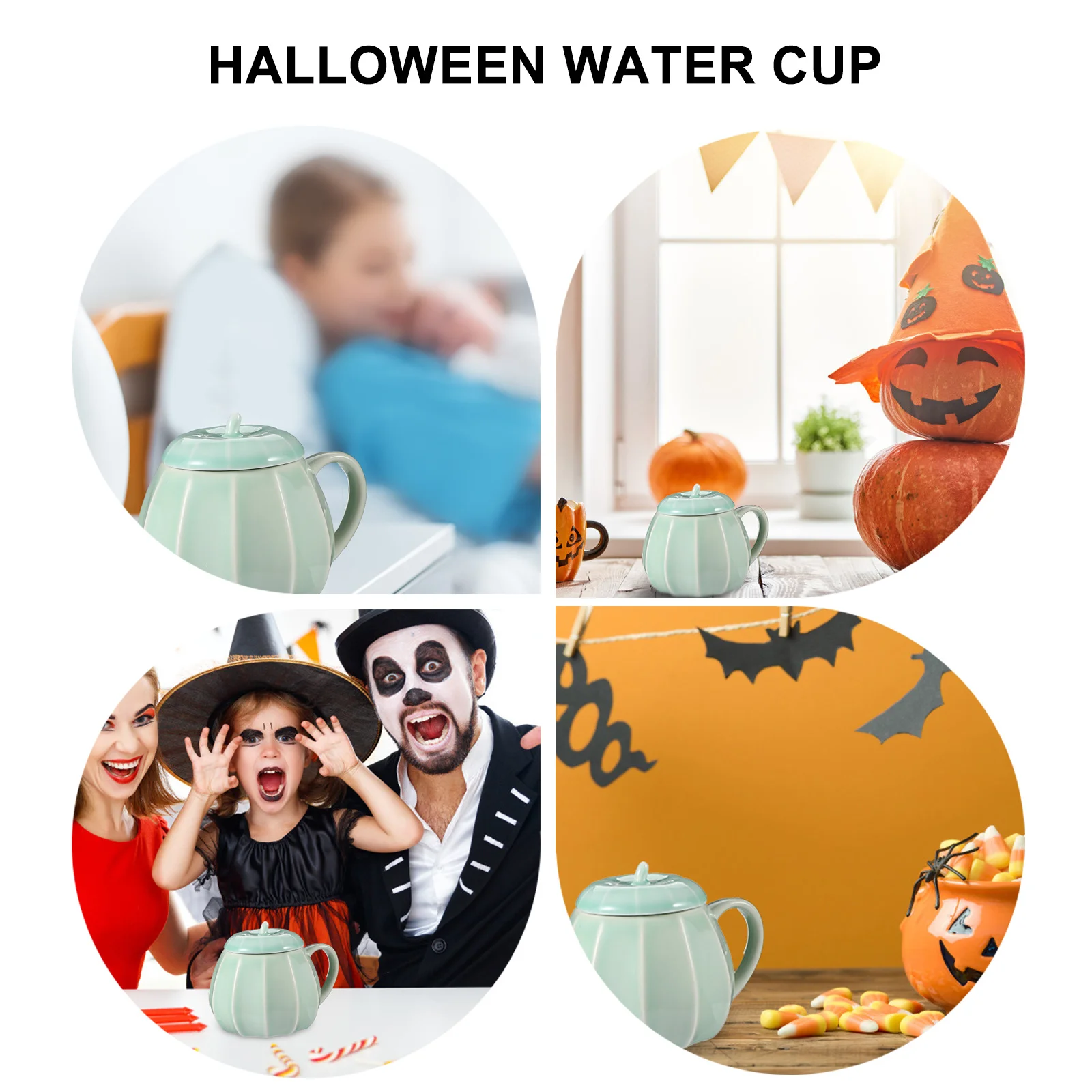 

1 шт., кофейная кружка в форме тыквы, керамическая чашка, креативный дизайн, подходит для Хэллоуина, чая, молока, воды, чашка для питья, кружка