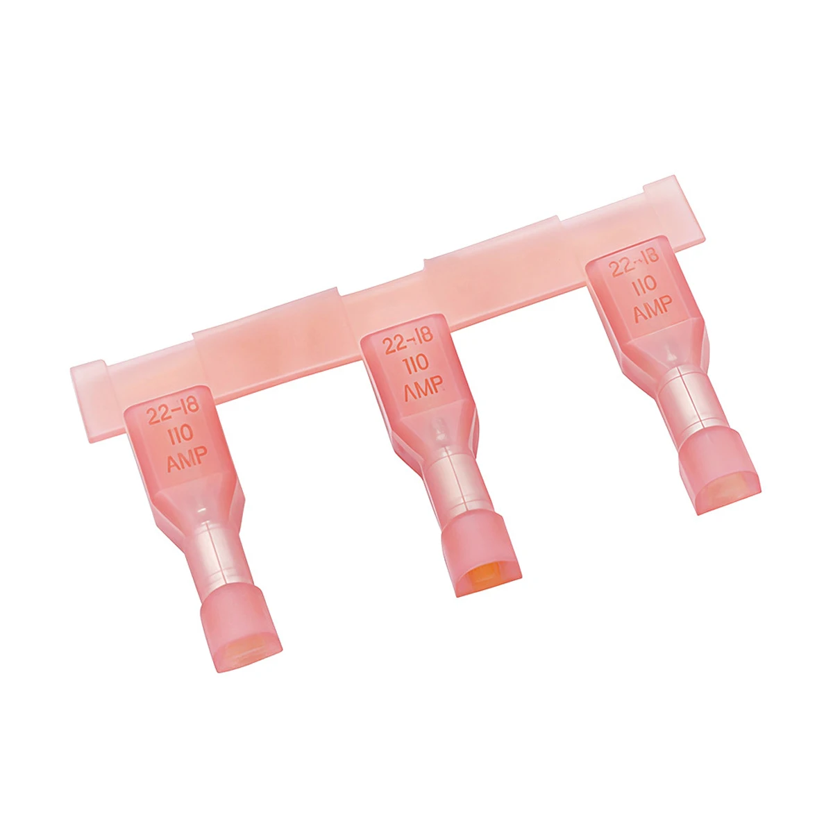 

FDFN1.25 Nylon Insulated Female Spade Connector, 22-18AWG Pink Fully Insulated Crimp Terminal for Electrical Wiring