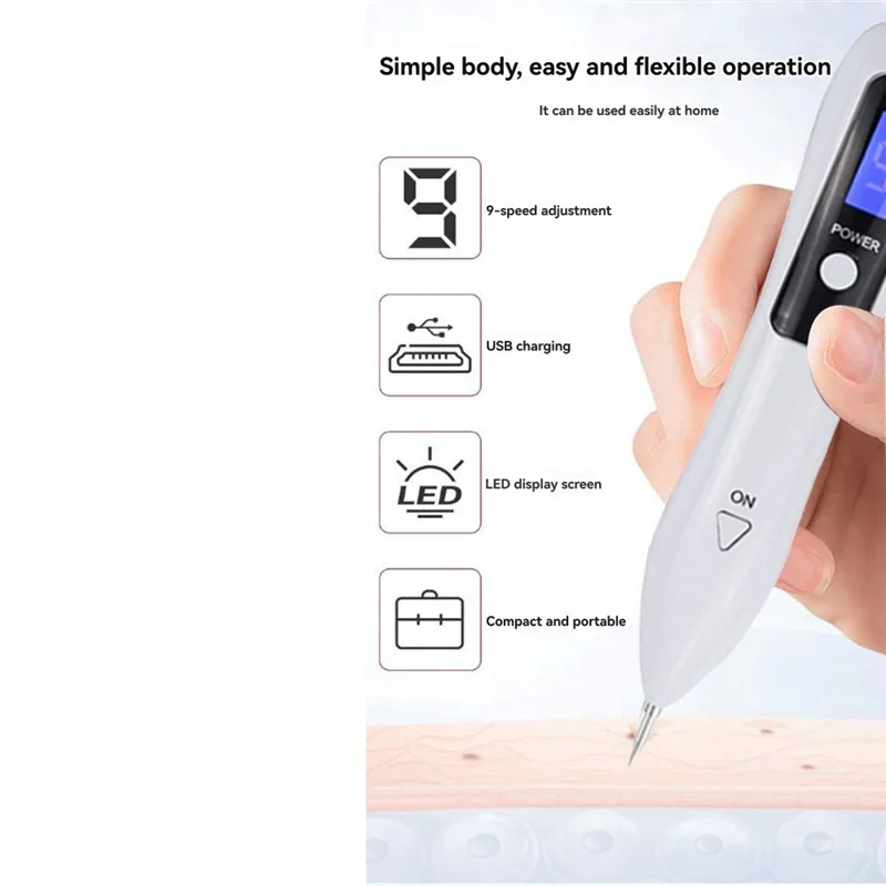 EMECE-Painless Safe Skin Tag Mole Wart Spot Removal Equipment For Smooth Skin Eyelid Lifting Acne Treatment Pen For Skin Remover