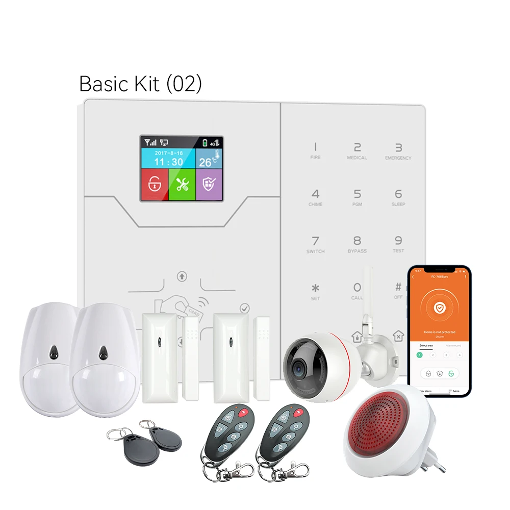 

Centrale D'Alarme Maison 4G Et WiFi Avec App Gratuite - Systeme De Securite Intelligent Sans Abonnement