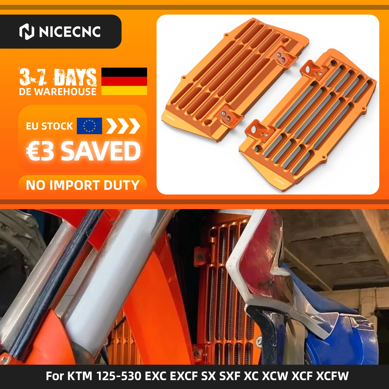 (EU-Lager) Für GasGas EC 300 EC 250 2021-2023 Kühlergrill Schutzgitter Abdeckung Für KTM EXC 300 EXC-F 350 Husqvarna TE300 TE250