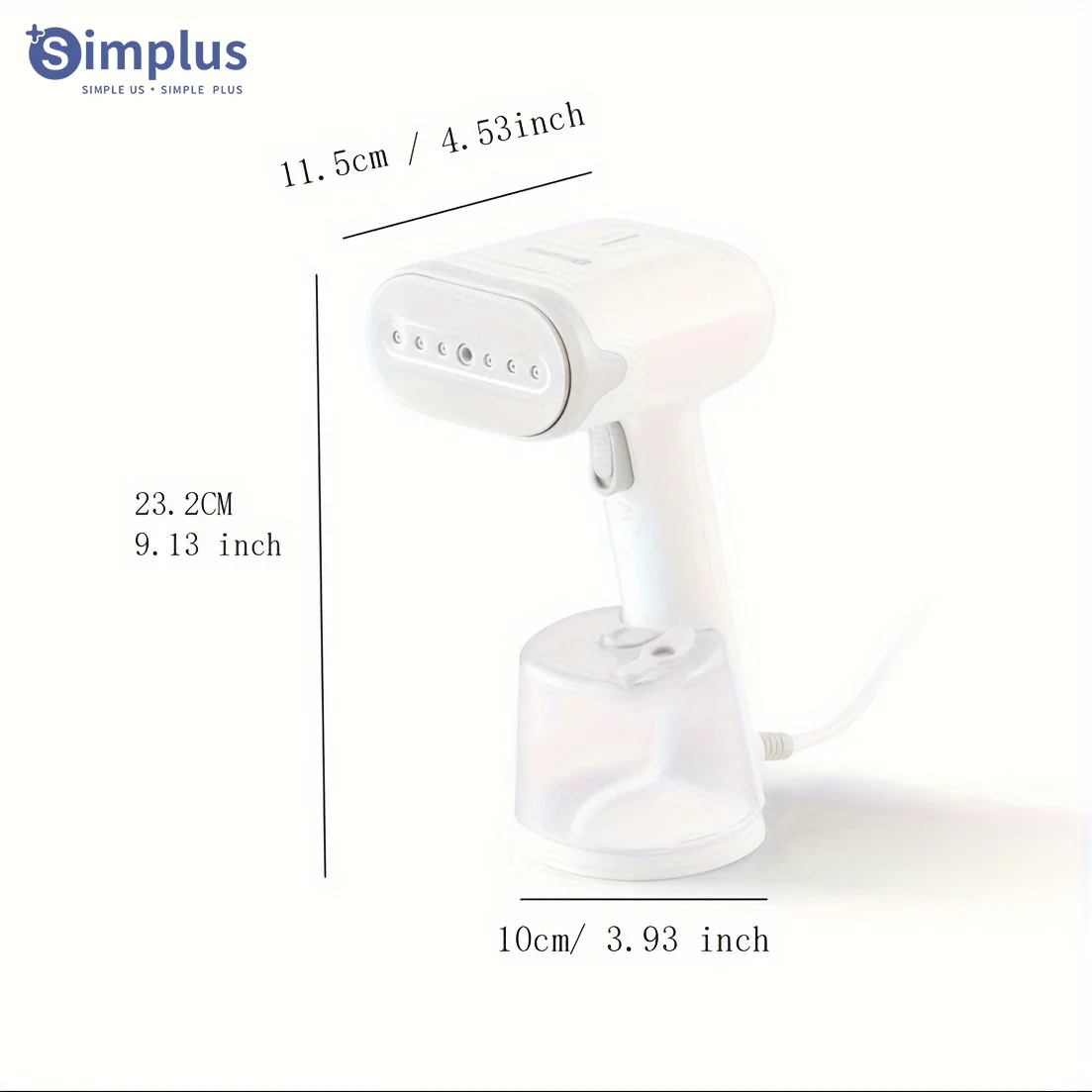 Simplus Vaporizador de ropa portátil (110-130 V), tanque de agua visible, sistema de protección contra quemaduras antideslizante/plano de hierro 2 en 1