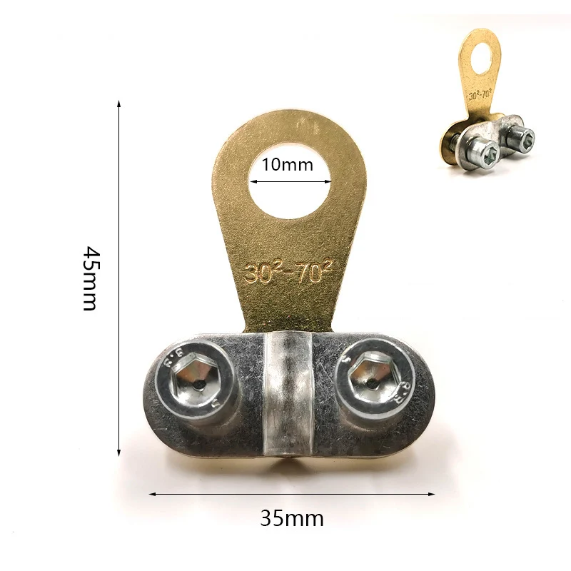 

Красная медная латунная клемма для обжима кабеля аккумулятора подходит для различных размеров проводов с утолщенной пластиной для силы