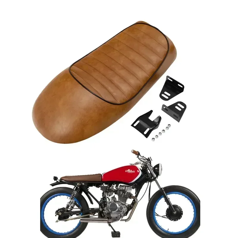 

For Honda CB750 CG125 For Yamaha SR XJ Accesorios moto Brown Hump Vintage Retro Saddle Cafe Racer Seat