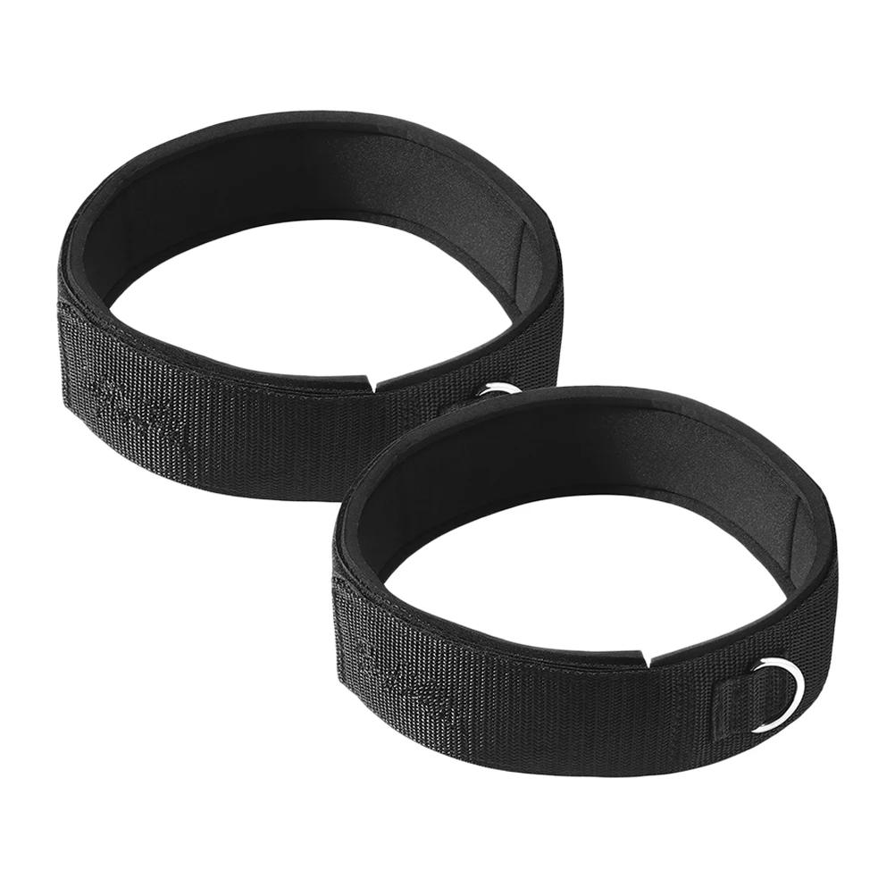 

1 Pair Neoprene Padded Thigh Strap Adjustable For Legs Resistance Training Exercise Fitness Accessories D-Ring Black