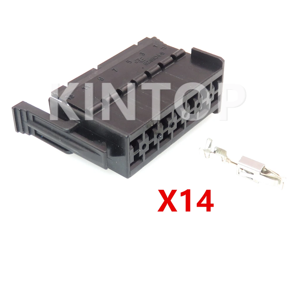 1 Set 14 Pins Car Unsealed AC Assembly Cable Harness Socket With Terminal 929504-5 Auto Replacement Connector Assembly