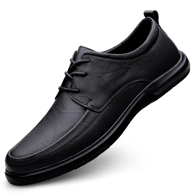 New Low Top Comfortable Leather Ankle Boots Flat Office Shoes Leather Shoes For Men Classic Shoes Business Office Work Shoes 46