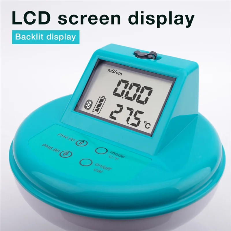 Testador de qualidade da água bluetooth para aquários piscinas aquicultura ec orp temp medidor de ph testador de condutividade plugue da ue