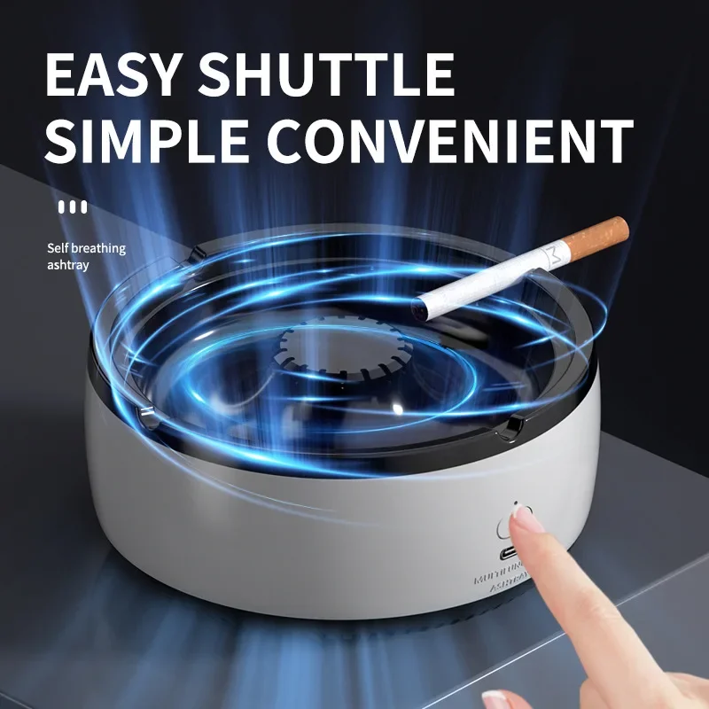 Rechargeable Ashtray Air Purifier for Home Use, Living Room, Office, Car Mounted Smoking Tray, Eliminate Smoke Odor