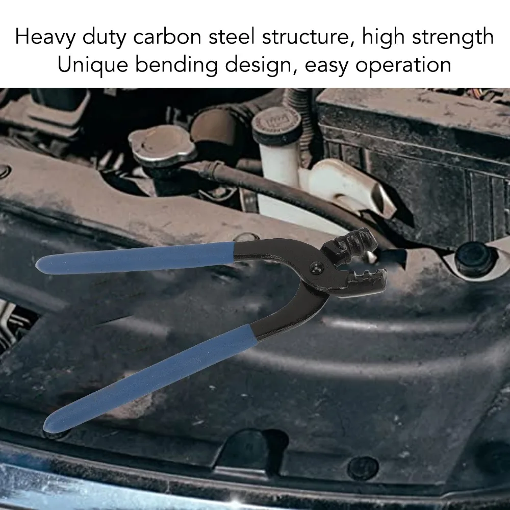 Carbon Steel Brake Line Bending Pliers 3/16 Inch & 1/4 Inch Dual Size Slots Brake Line Forming Tool Non-Slip Handle
