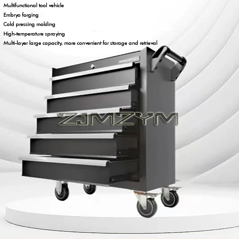 5-Layer Drawer Tool Cabinet  Large Storage Capacity Toolbox Cart Roolling Automotive Tool Cabinet for Workshop Tool Trolley