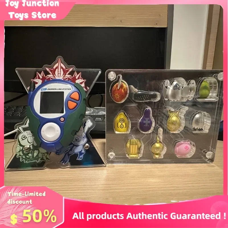 

In Stock 25th Anniversary Color Screen D3 Digivice Mech Dragomon Edition Digital Armor Action Figure Special Display Stand Model