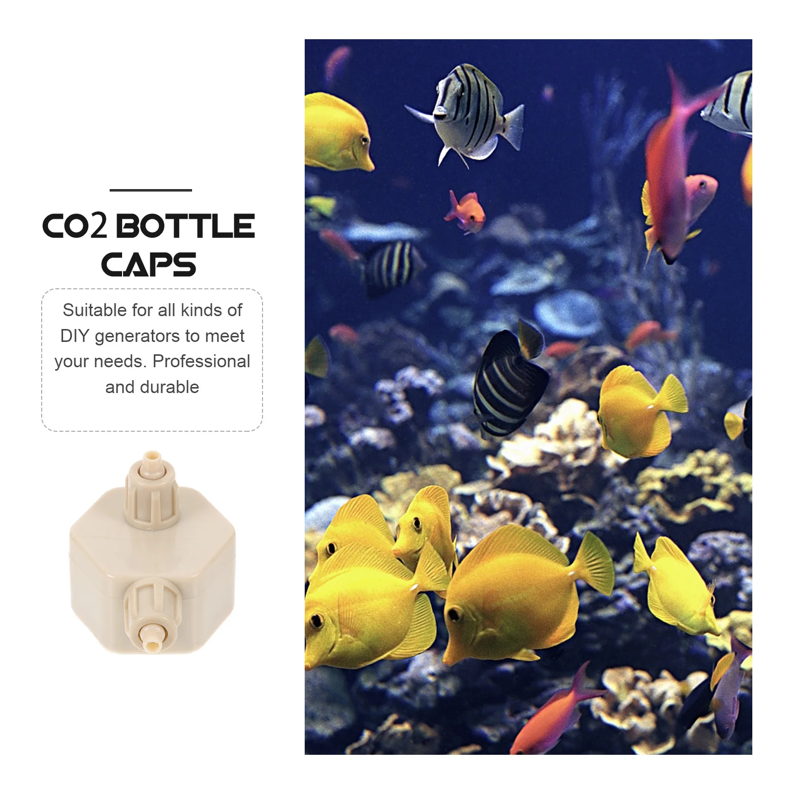 

3Pcs Aquarium Co2 Reactor Bottle Caps Easy Install DIY Co2 Generator Bottle Cover Carbon Dioxide Diffuser Replacement Caps