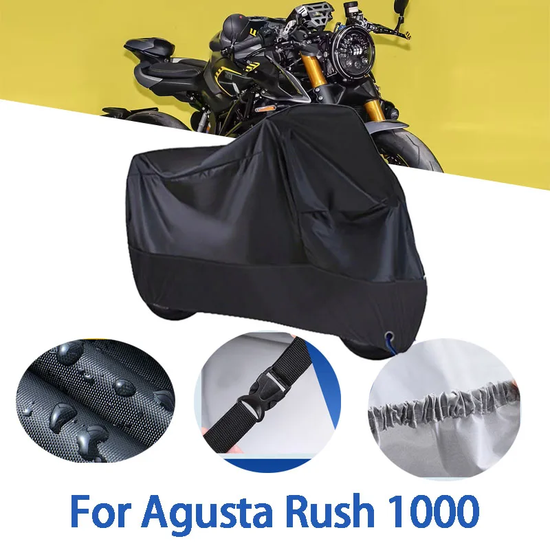 

Motorcycle Full Covers For Agusta Rush 1000 Car Outdoors Sun Protection Dust No Ear Thickened Oxford Clothcover Accessories