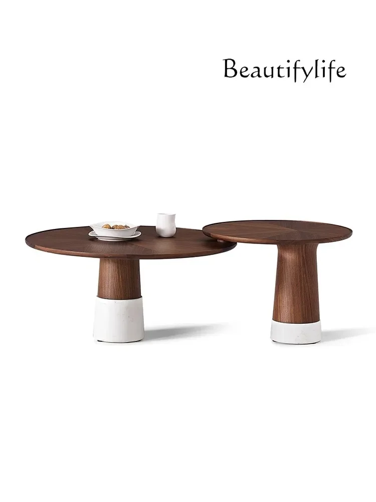 Tea Table Black Walnut Italian Style Living Room Tea Table Solid Wood Tea Table Imported from North America