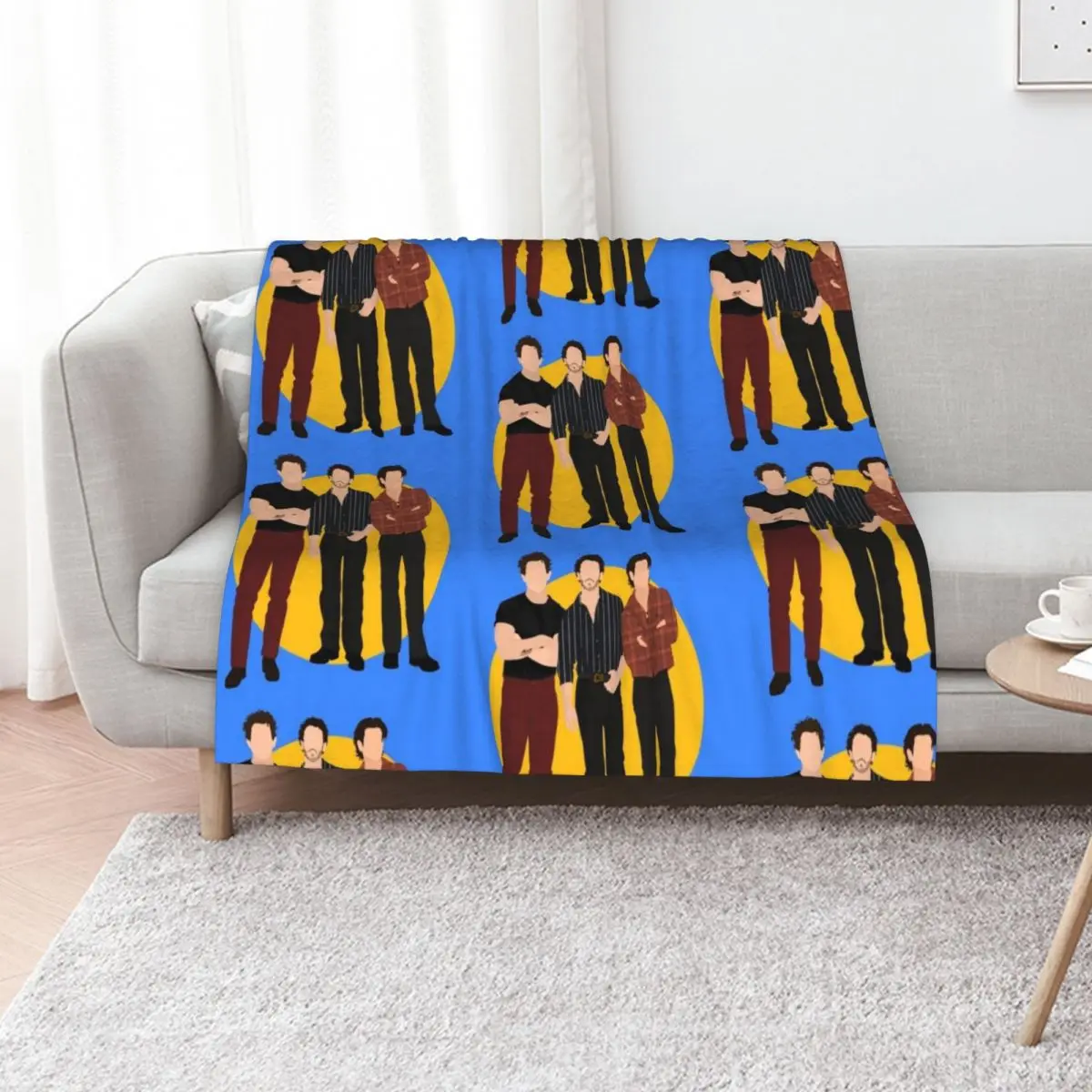 Jo Bros Throw Blanket funny gift Loose Hairy warm for winter Hairys Decorative Beds Blankets