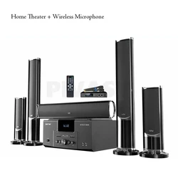 TV ad alta potenza da 8 pollici Soggiorno KTV Altoparlante Bluetooth 4.0 Suono stereo Altoparlante subwoofer 5.1 Sistema home theater Set audio 4Ω