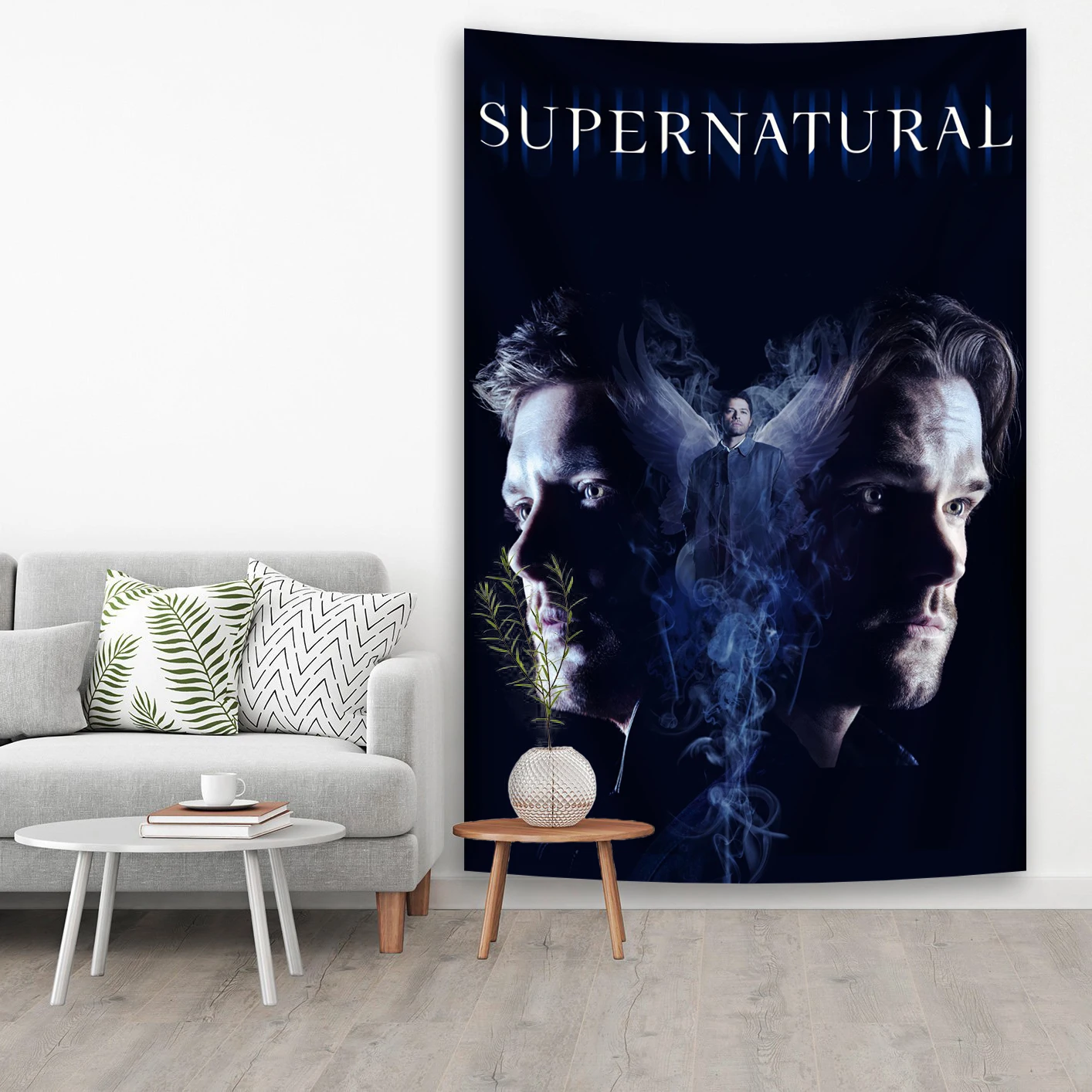 

Classic Tv Supernaturals Characters Winchester Brothers Psychedelic Tapestry Boho Hanging Decor Summer Beach Towel Shawls