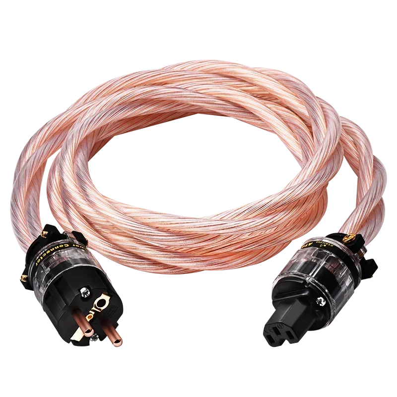 High End performance power cables IEC ac connector schuok HIFI audio ac plugs 1.5M EU plug power cable