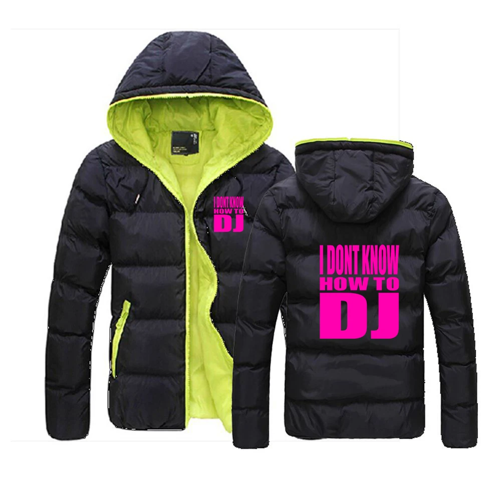 Rock Punk I DONT KNOW HOW TO DJ Logo New men's cotton coat casual cotton clothes men's cotton clothe Hoodies Jacket