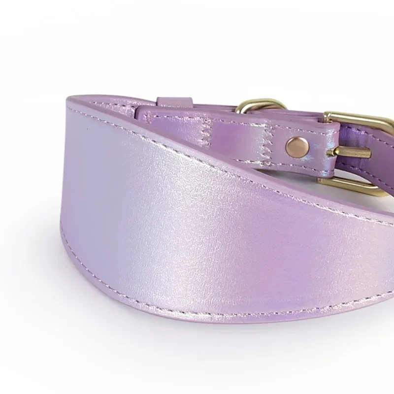 PU Pet Collar Adjustable Light-Reflecting Soft Leather Dog Collar Colored  Dog Collar for Small and Medium Dogs Accessories