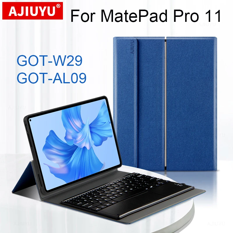 

Чехол для клавиатуры AJIUYU для Huawei MatePad Por 11 GOT-W29 AL09 matepad Pro 11 "2022 дюймов, чехол для планшета Bluetooth с сенсорной панелью