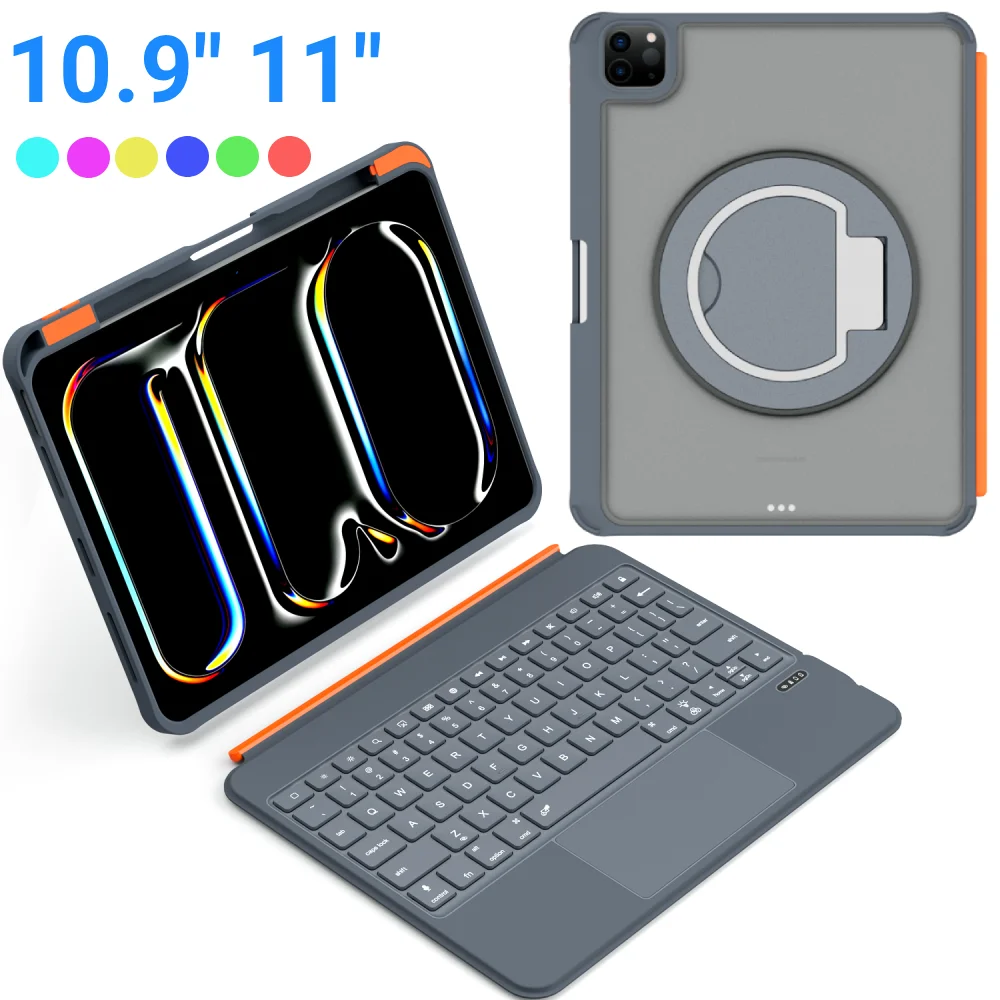 เคสคีย์บอร์ดแบบมีไฟสำหรับ iPad Air 11(2025) / (2024) / iPad (2025) / iPad Air 4/5th / iPad Pro 11 1/2/3/4/5th / iPad 10.9 (2022)