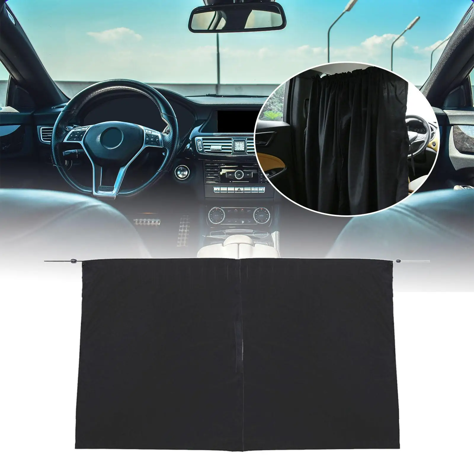 Durable Car Divider Curtain Passenger Protection Shade Lightweight Interior