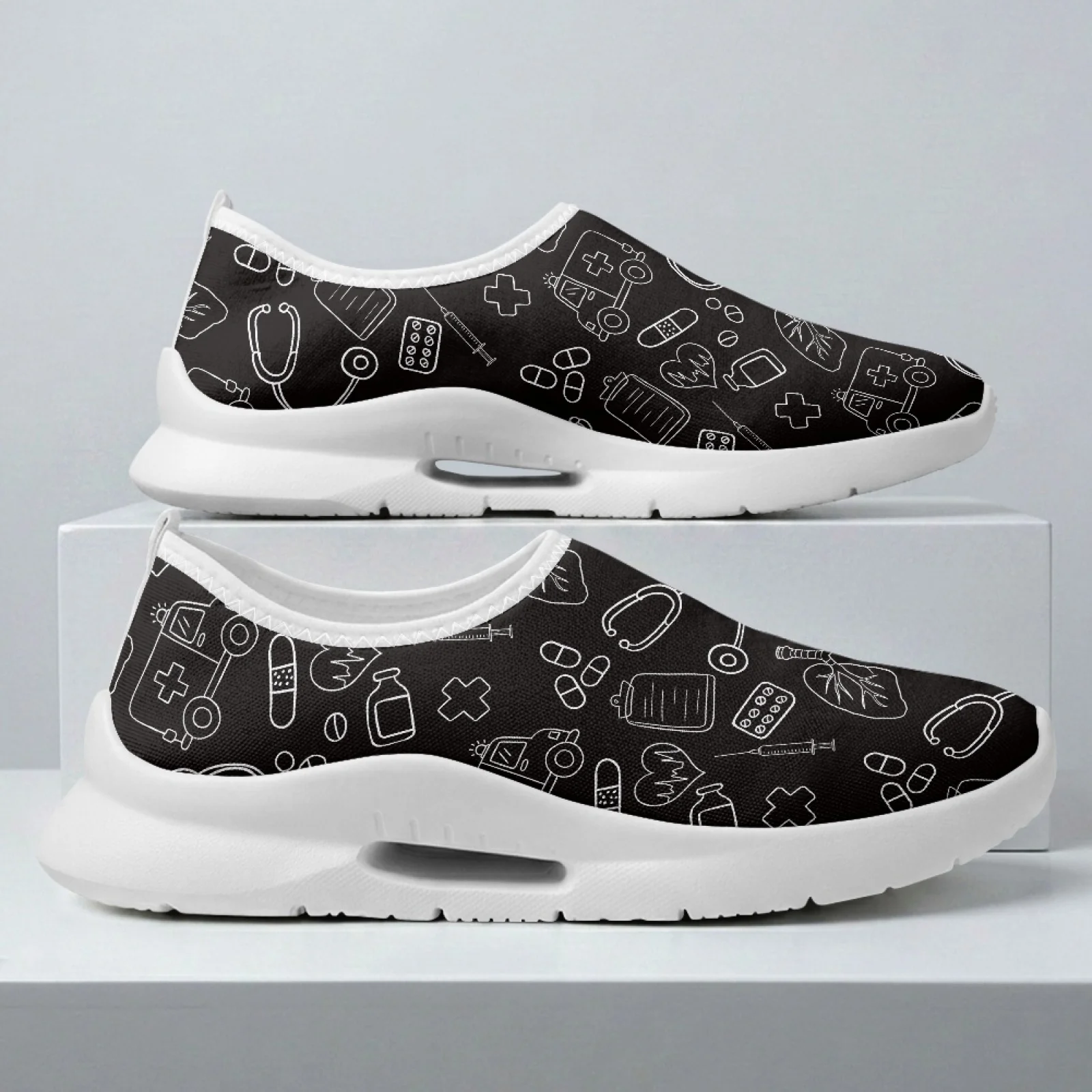 XIXIRIMIDO Women Slip-on Wide-toed Shoe Nurse Shoes Men's Sneakers and Casual Shoes Zapatillas de Mujer Soft Sport Healthcare view 2