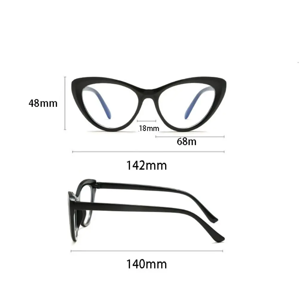 Gafas de ojo de gato Retro para exteriores, gafas de luz azul, gafas lisas, gafas de lectura para computadora, montura triangular, moda