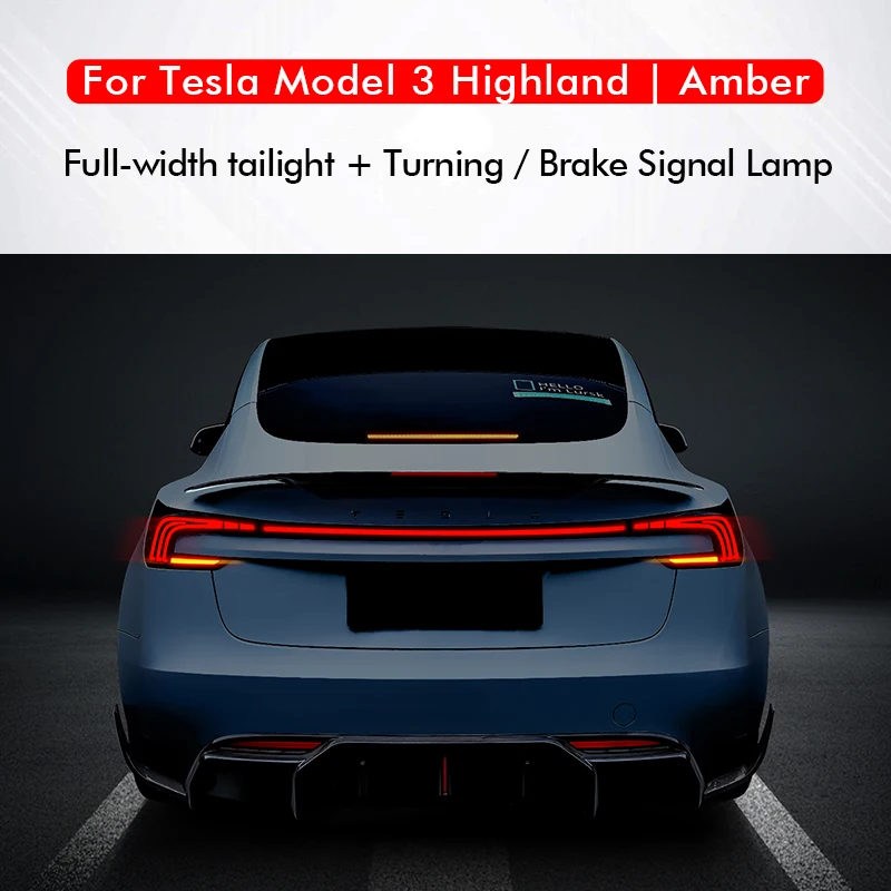 VJOYCAR voor Model 3 Highland Volledige Breedte Achterlicht Achter LED Lamp Remlicht Knipperlichten Voor Tesla Achterlicht Montage