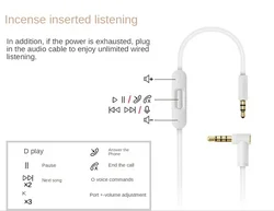Beats Studio 2.0 3.0 SOLO 2 3 HD Pro MIXR 3.5mm 케이블 마이크 헤드셋 고품질 2 플러그 연장 오디오 케이블 140cm