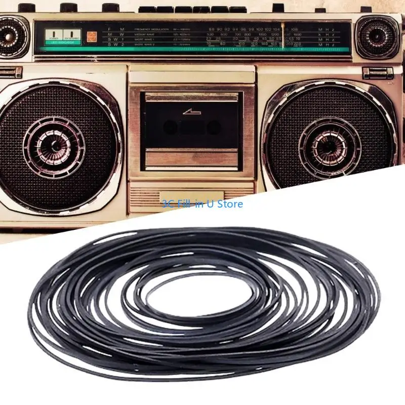 G8TA Rubber Belts Set Multiple Size 0.7mm 1mm Mixed for Cassette Tape Recorders