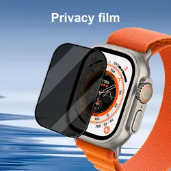 1 Pair/2Pcs Privacy Tempered Glass for Apple Watch Ultra 49MM Accessories Screen Protector HD Film for iWatch Ultra 1/2 Glass