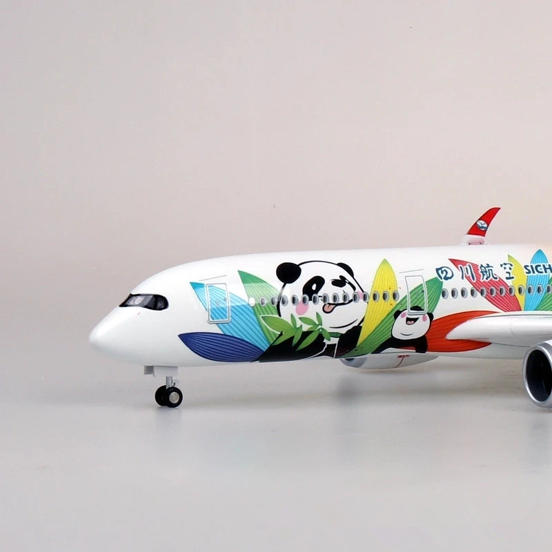 

1:142 For Sichuan Panda Airline Airbus A350 Airplane Model Aircraft Pre-Builded Model 47cm A350 Panda Plane Model Aircraft Plane