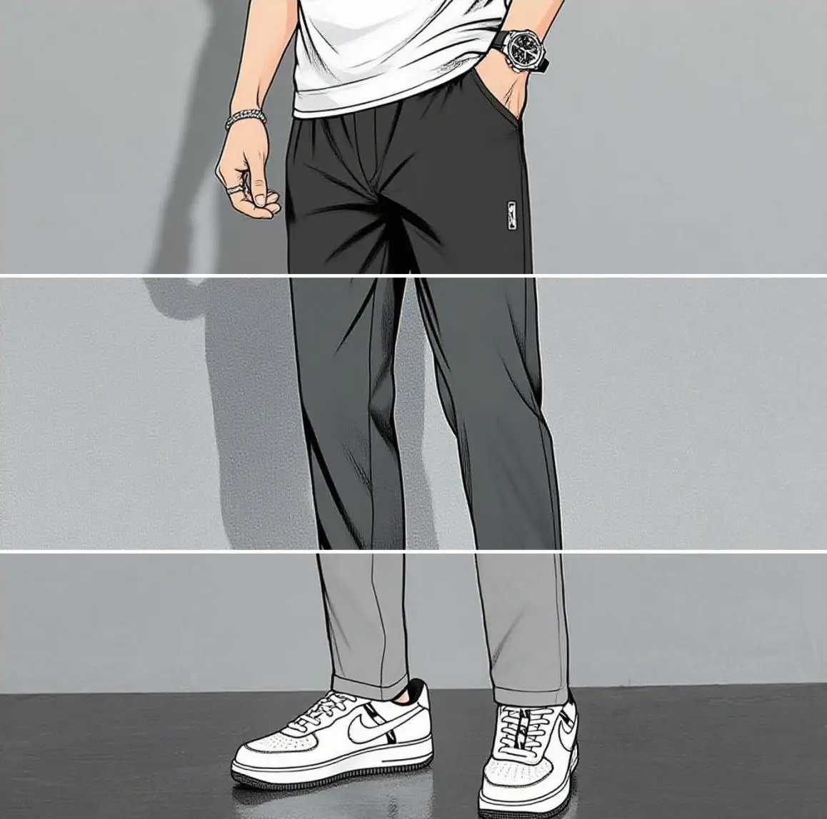 

New 2025 summer stretch men's running pants, jogging pants, quick drying casual outdoor training gym fitness pants