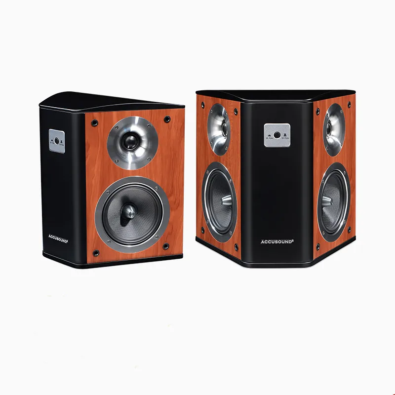 YG-002 5.1 Home Theater Dipole Bipolar Surround Speaker Passive HIFI Home Wooden Wall-Mounted HiFi Speaker