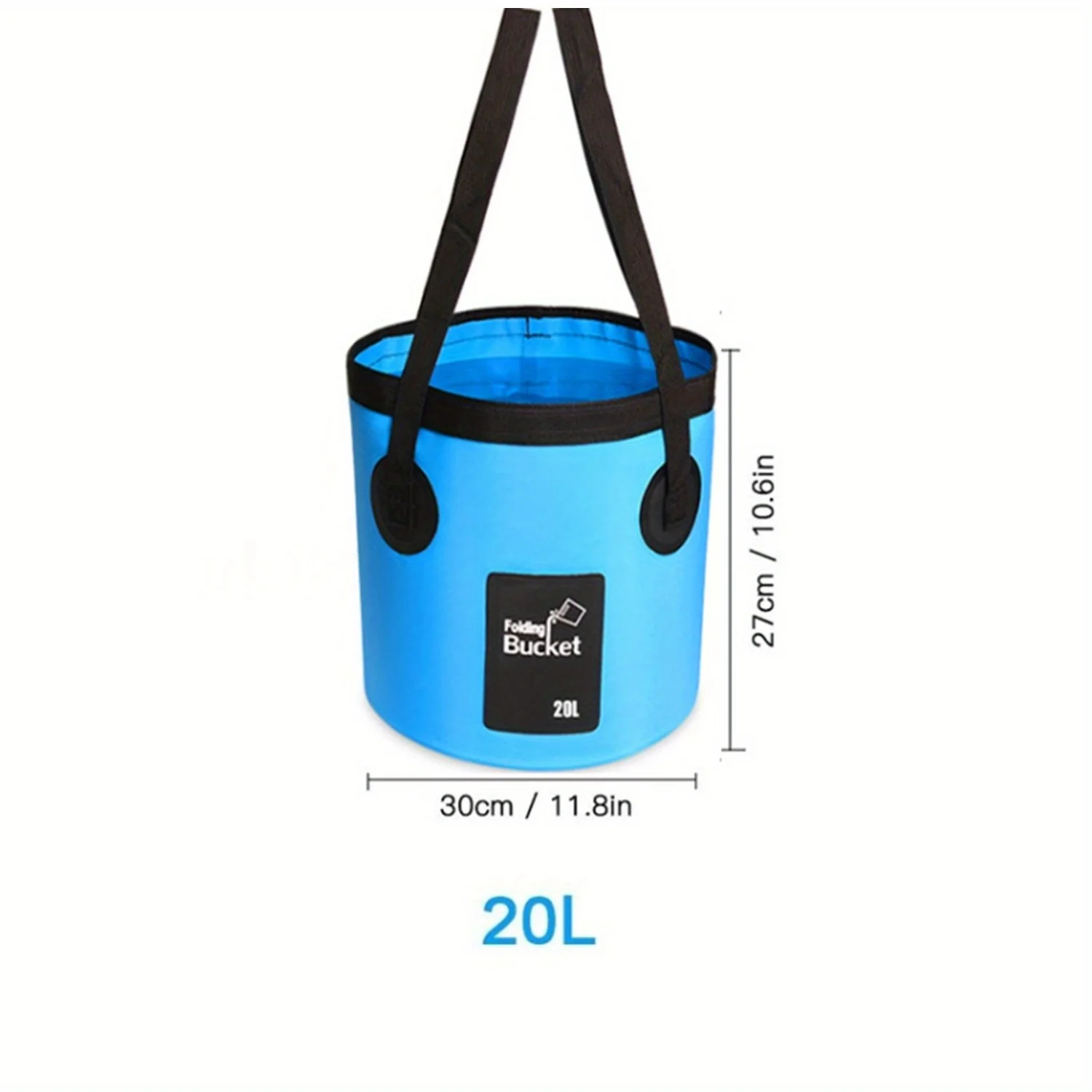 Portable folding water bucket; folding water storage container; used for travel, camping, fishing, washing, car washing view 5