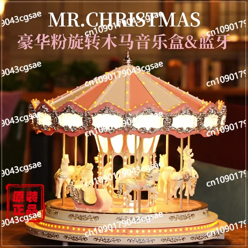 Mr.Christmas Luxury Bluetooth Carousel Music Box Christmas Birthday Gift for Girls