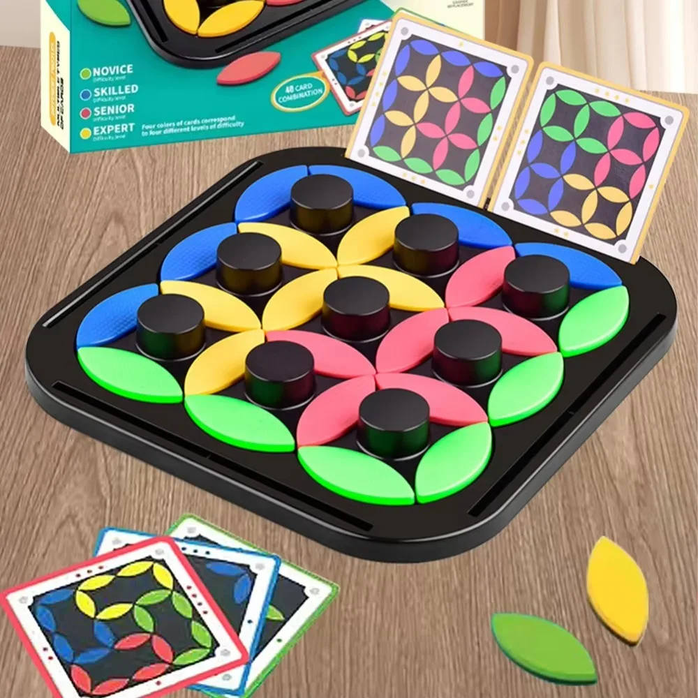 

New Table Games Rotating Puzzle Logical Thinking Brain Teasers Board Game Tangram Educational Toys for Kids
