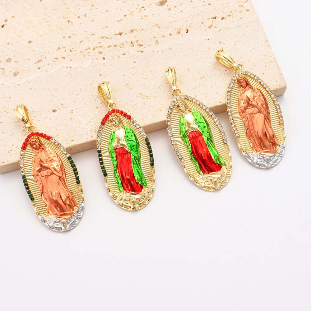 

Luck Hot Selling Religious Luxury Virgin Mary Jolleria De Oro 14k Fashion Pendant Madonna Di Guadalupe Women Gift Pendant