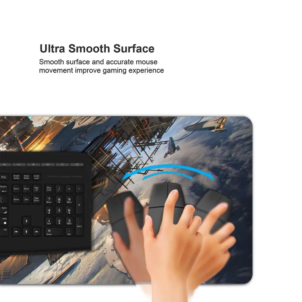 الخيال العلمي الفضاء الخارجي ماوس الوسادة لعبة الملحقات لوحة المفاتيح XXL حافة قفل كبيرة 900X400 ملم الجدول حصيرة لوحة ماوس الألعاب