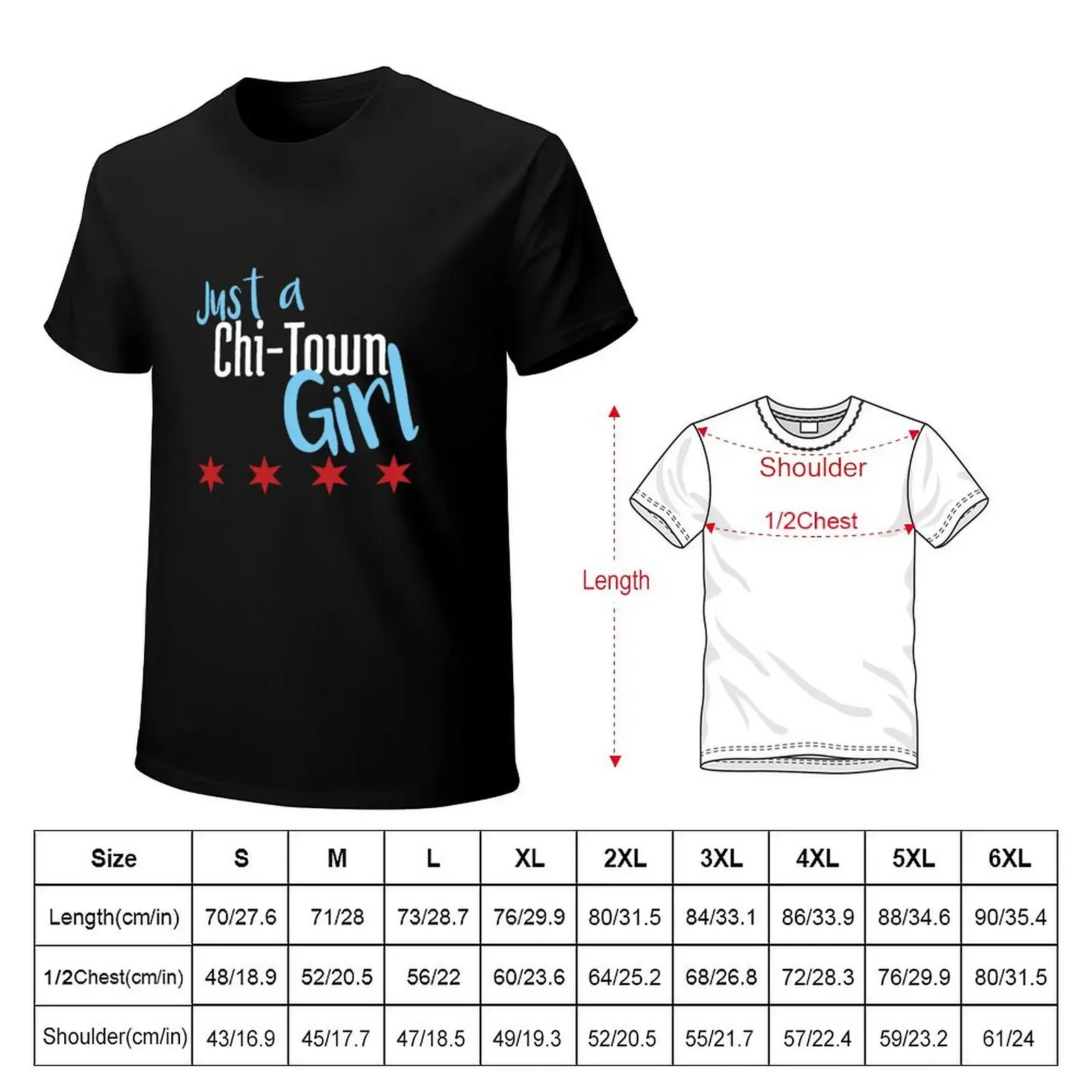 Chi Town Girl T-Shirt summer top quick-drying blanks cute clothes compression shirt men