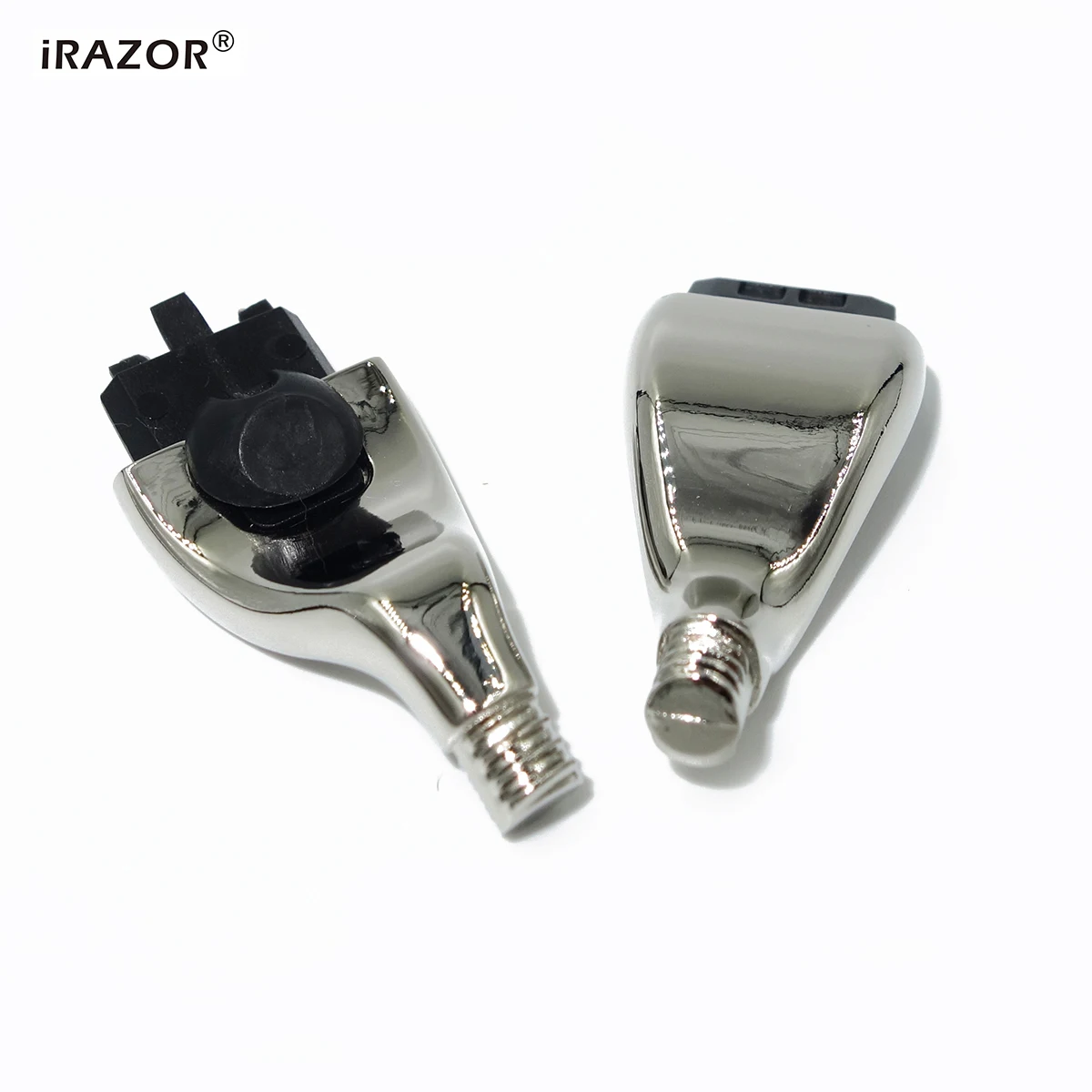 IRAZOR cartucho conector de cabezal de maquinilla de afeitar Mach 3, Color plateado níquel, soporte de mango de afeitado DIY y adaptador de cuchillas de barba de 3 capas