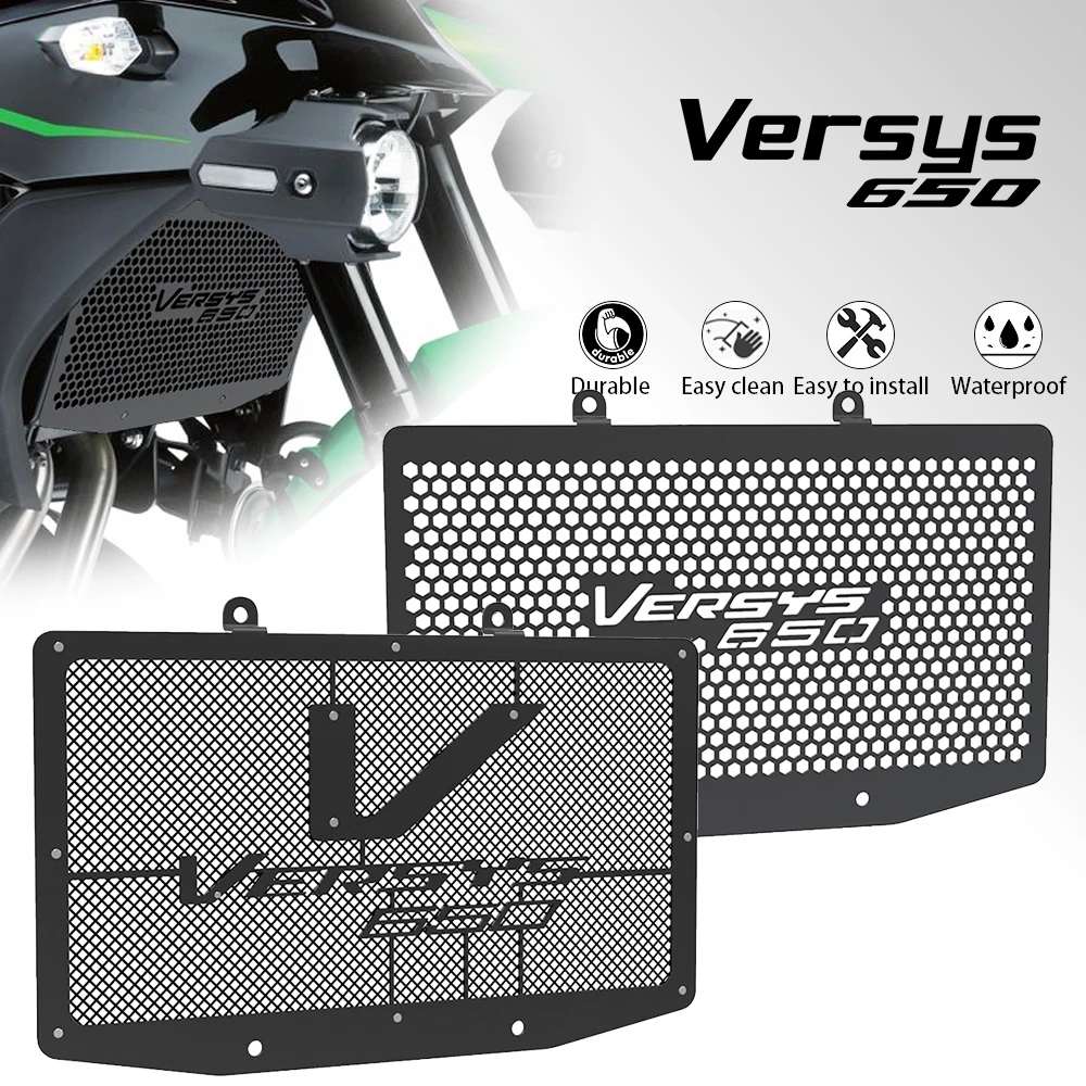 

FOR KAWASAKI KLE650 VERSYS 650 ABS KLE 650 Motorcycle Kle650 Radiator Grille Guard Cover Water Tank Protective 2006-2009 2008