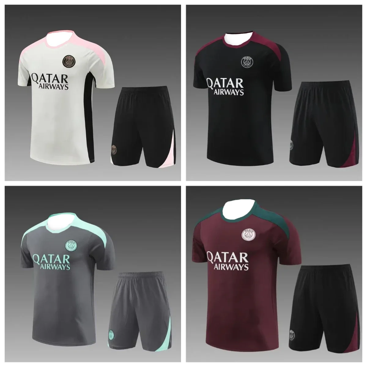 

3D Printed Pre Match Training Set, Adult Short Sleeved Football Suit, Team Sports Suit, Lightweight Breathable Quick Drying Set